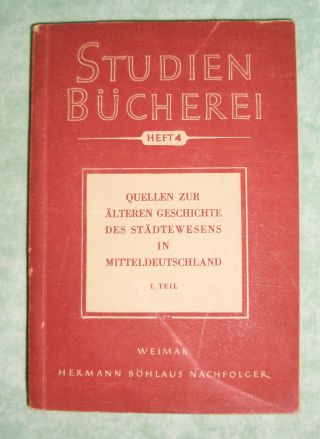 Quellen Geschichte Städtewesen